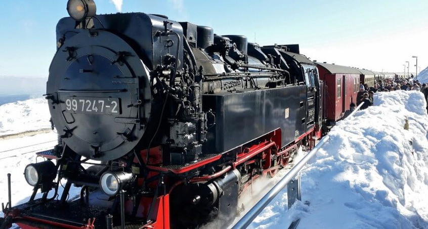 Winter beeinträchtigt Harzer Schmalspurbahn 