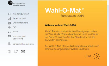 Wahl-O-Mat hilft bei Entscheidung zur Europawahl