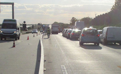 LKW-Unfall in Baustelle auf A4