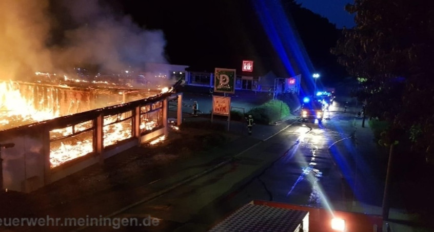 Großbrand in Meiningen