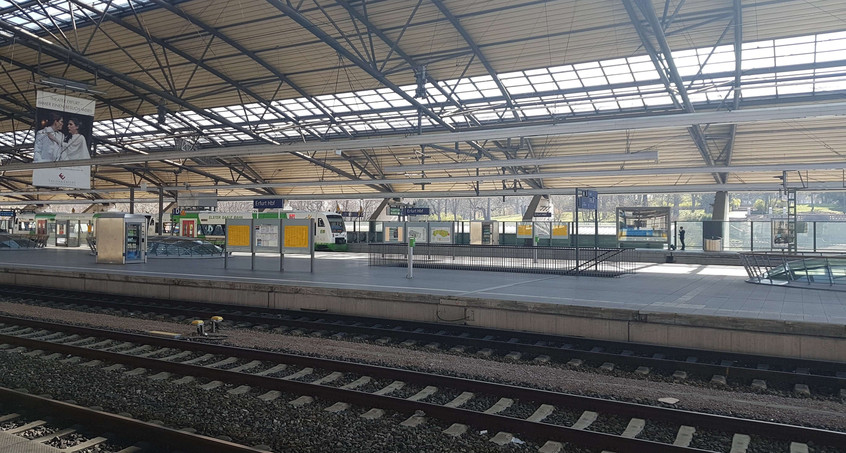 Bombendrohung am Erfurter Hauptbahnhof