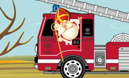 Der Nikolaus kommt mit der Feuerwehr