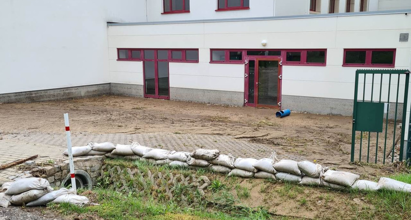 Unwetter flutet Landessportschule  