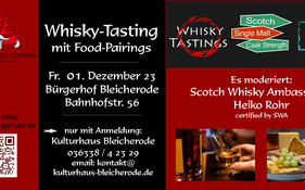 Whisky Tasting - Around The World - incl. Foodpairings